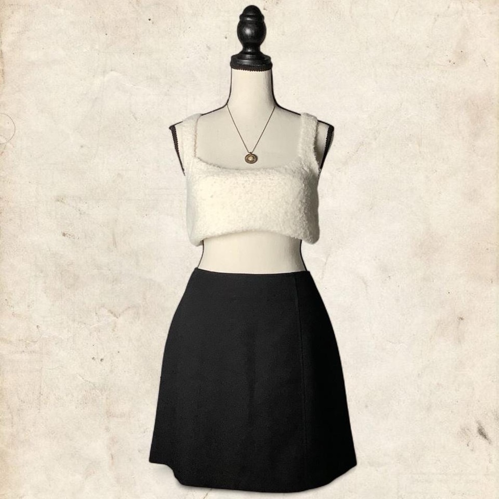 Wrapper Black A-Line Skirt